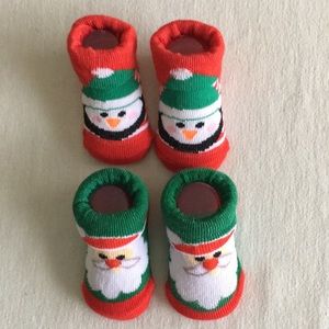 So’Dorable Baby (2) Prs. of  Xmas Booties/Socks